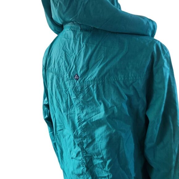 Prana Windbreaker Jacket Womens M Fiona Anorak Blue Green Teal Purple Pre-owned - Picture 11 of 11